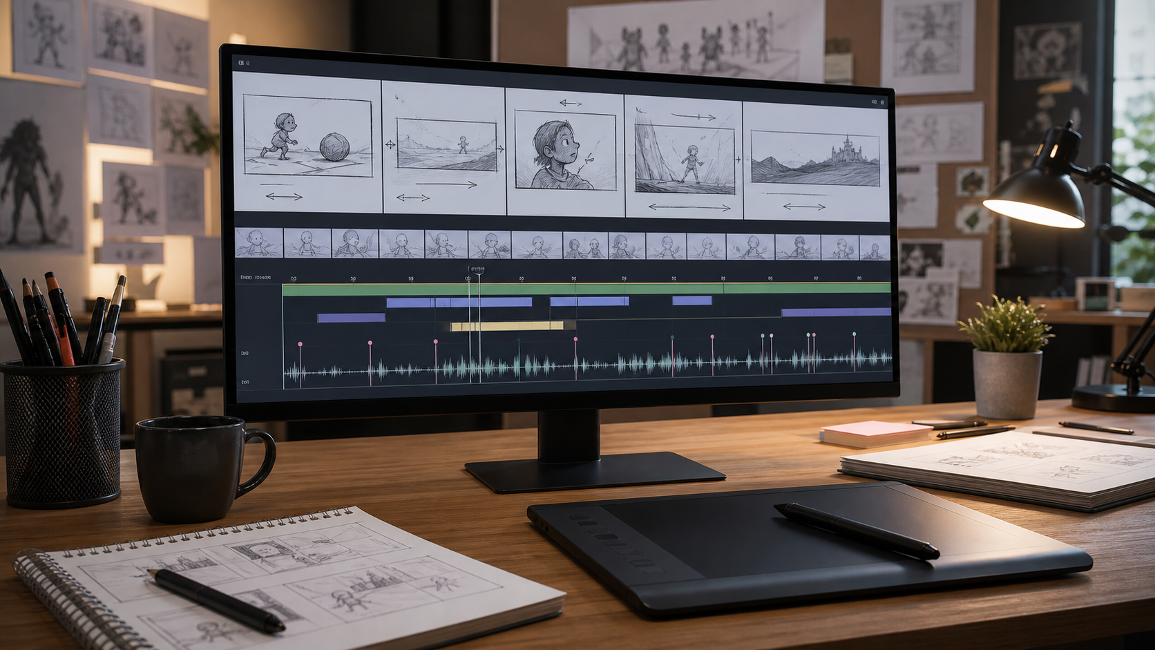 Storyboard Pro animatic workspace