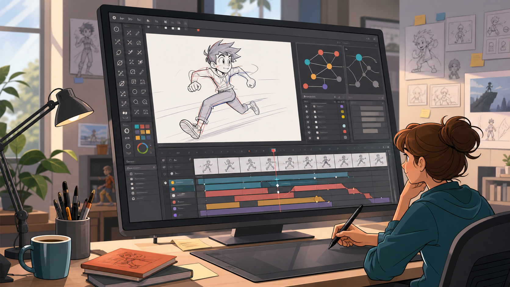 Toon Boom Harmony production workspace for a small animation studio